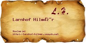 Larnhof Hilmár névjegykártya